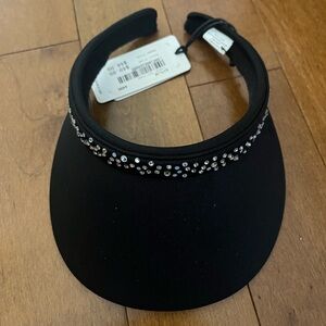 🆕 NWT Tail Activewear Black Rhinestone Golf & Tennis Visor - One Size